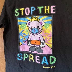 Stop The Spread Black Graphic T shirt